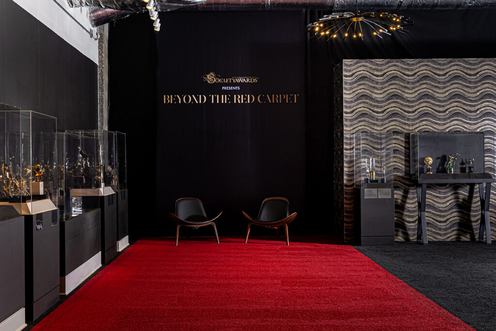 photo of Society Awards "Beyond the Red Carpet" exhibition sign