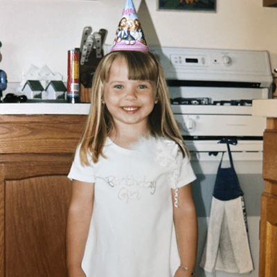 Becky's childhood photo