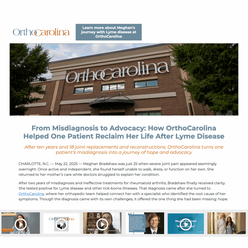From Misdiagnosis to Advocacy: How OrthoCarolina Helped One Patient Reclaim Her Life After Lyme Disease