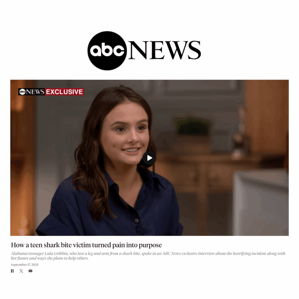 How a Teen Shark Bite Victim Turned Pain Into Purpose