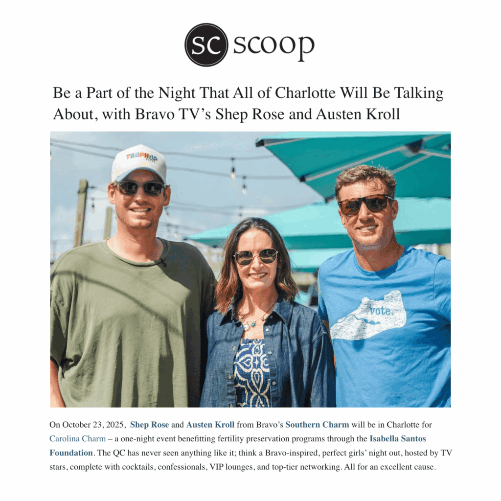 Scoop Charlotte - Be a Part of the Night That All of Charlotte Will Be Talking About, with Bravo TV’s Shep Rose and Austen Kroll