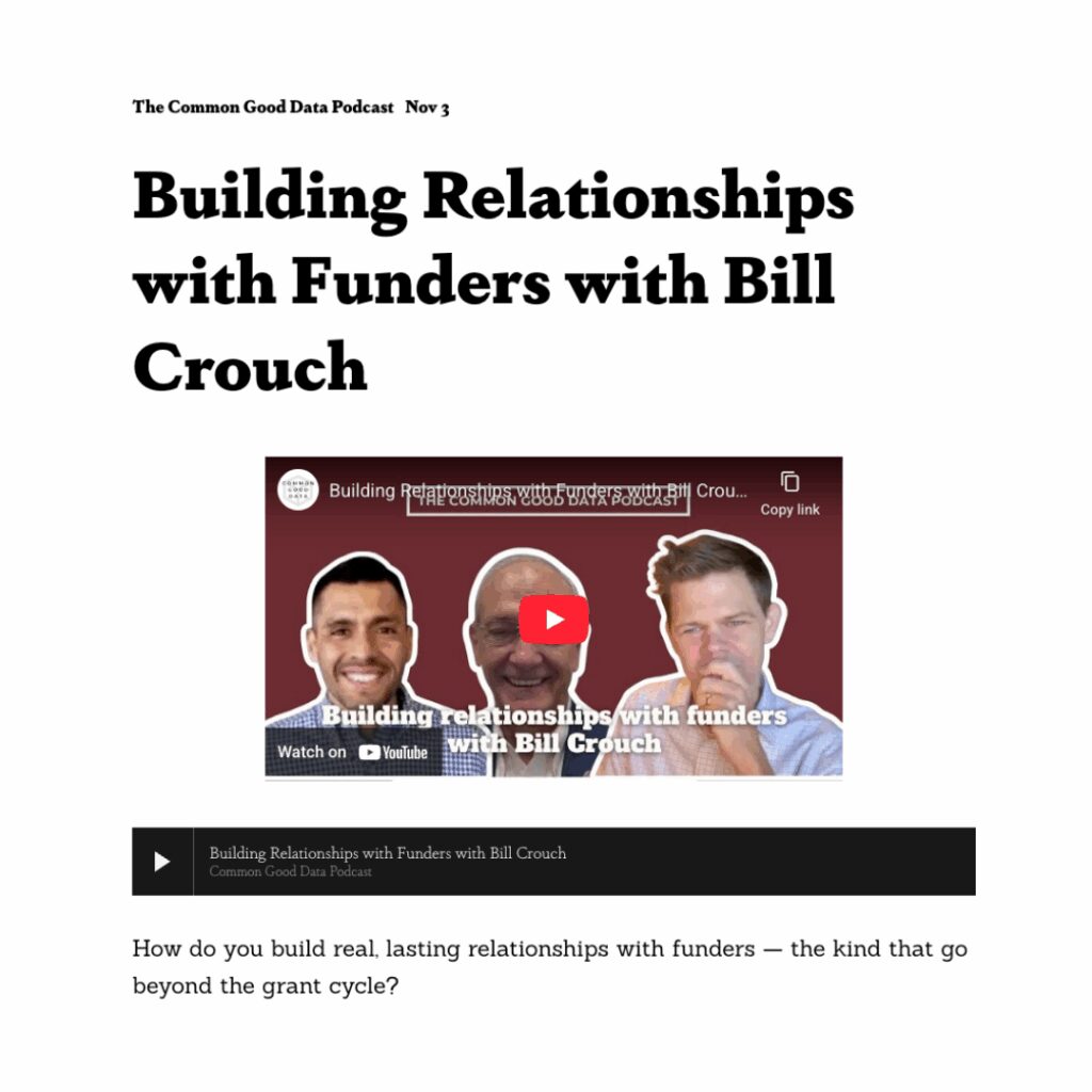 BrightDot founder and CEO Bill Crouch featured on Common Good Data podcast