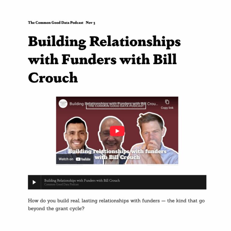 BrightDot founder and CEO Bill Crouch featured on Common Good Data podcast