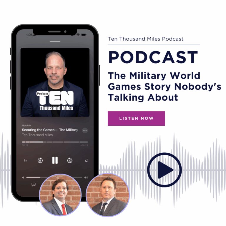 Ten Thousand Miles Podcast. PODCAST. The Military World Games Story Nobody's Talking About. Listen Now.