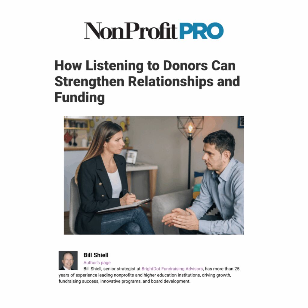 NonProfitPro, BirhgtDot CEO graphic