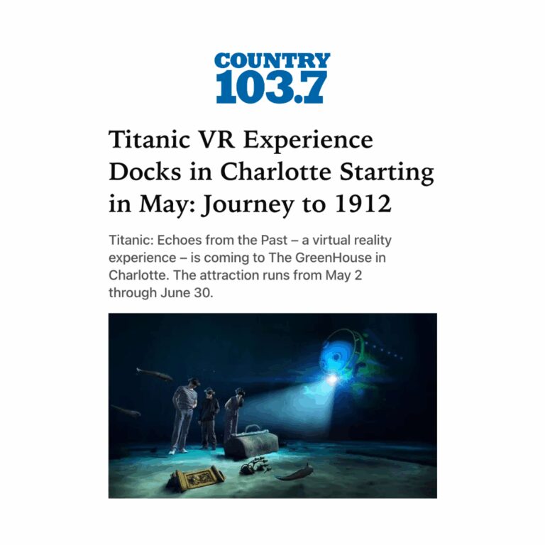 Titanic VR Experience featured on Country 103.7
