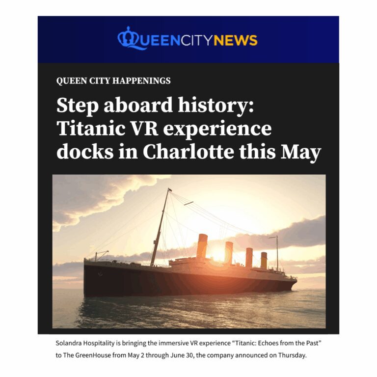 Titanic VR Experience featured on Queen City News