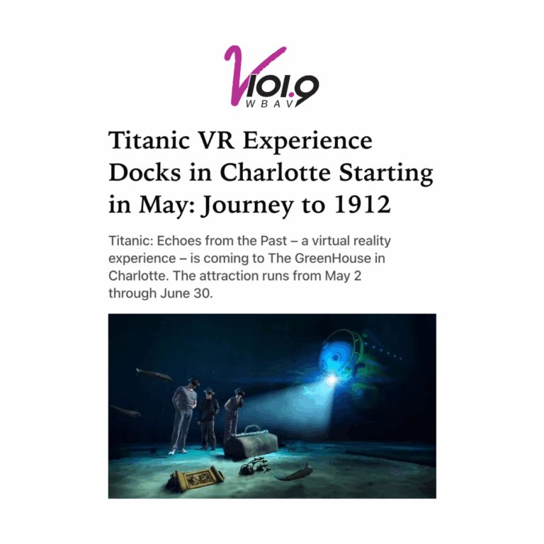 Titanic VR Experience featured on V101.9 WBAV
