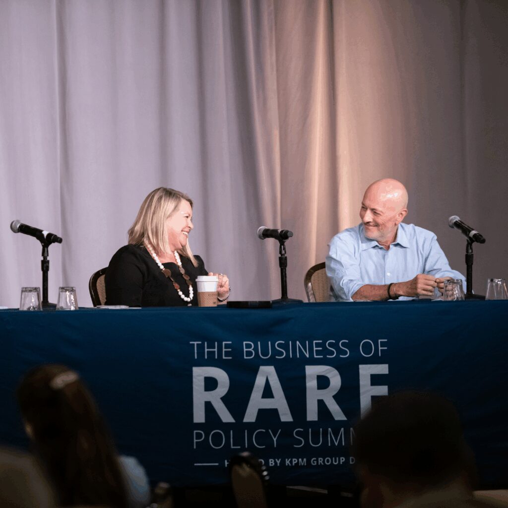 photo of two panel speakers at the Business of Rare Policy Summit