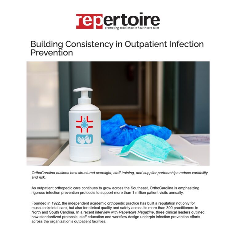 Ascent client OrthoCarolina featured in Repertoire Magazine