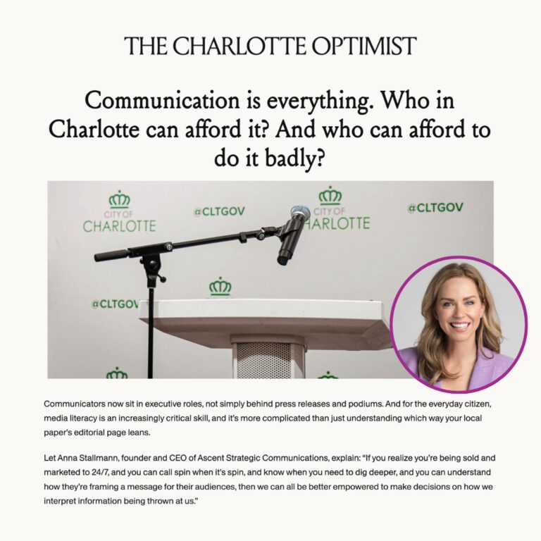Anna Stallmann Featured in The Charlotte Optimist