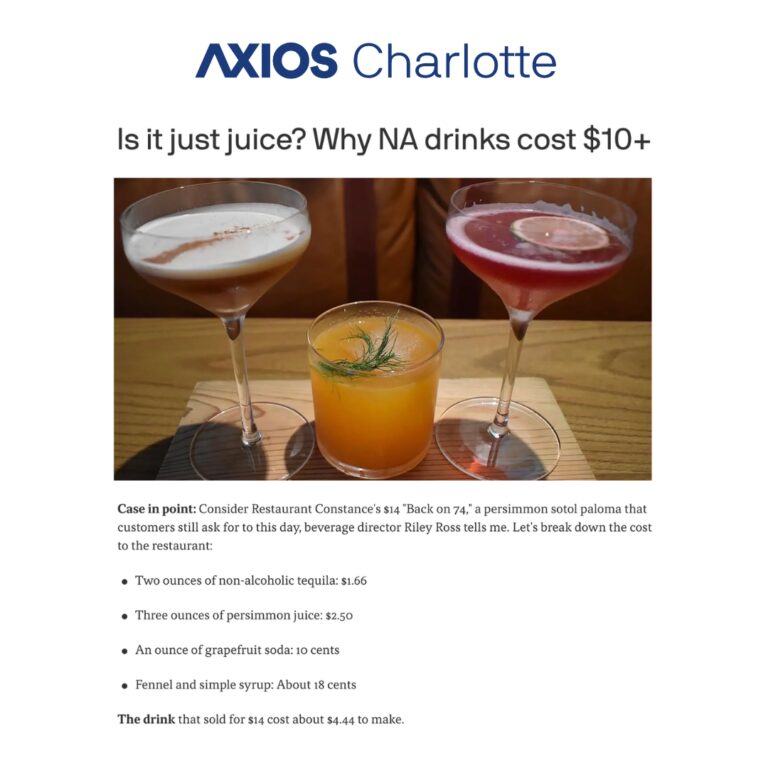 YFYT's Restaurant Constance Featured in Axios Charlotte